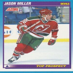 Jason Miller - 1991 Score '91 Top Prospect Hockey Card